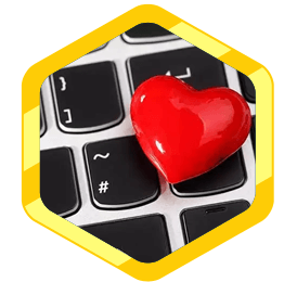 heart on a keyboard