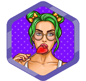 Sexy woman licking lolipop